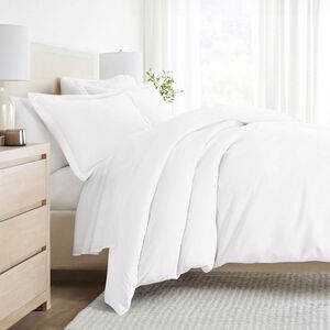 Becky Cameron - 3 Piece Duvet Cover & Shams Set - Soft and Breatha White